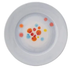 Set di 4 piatti da pane con bordo grigio Murrine