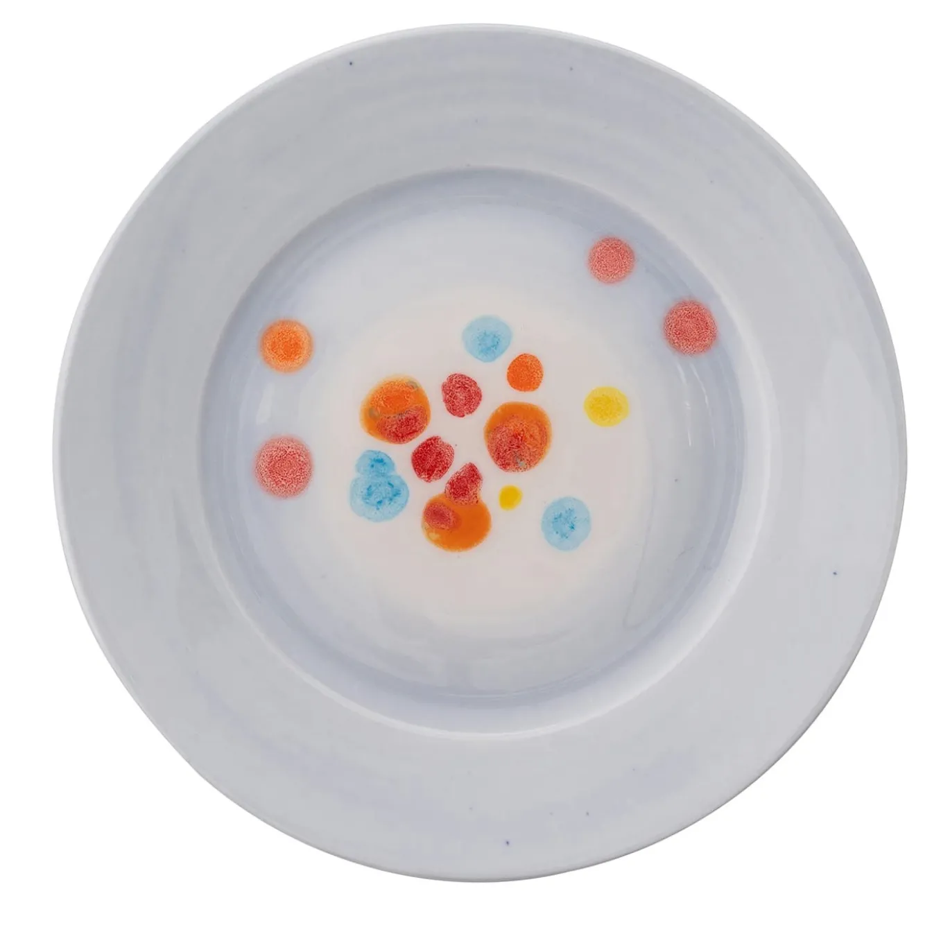 Set di 4 piatti da pane con bordo grigio Murrine