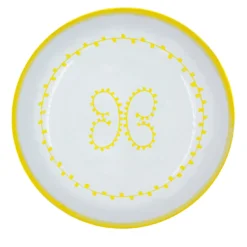 Set di 4 piatti da pane in ceramica gialla Luminaria