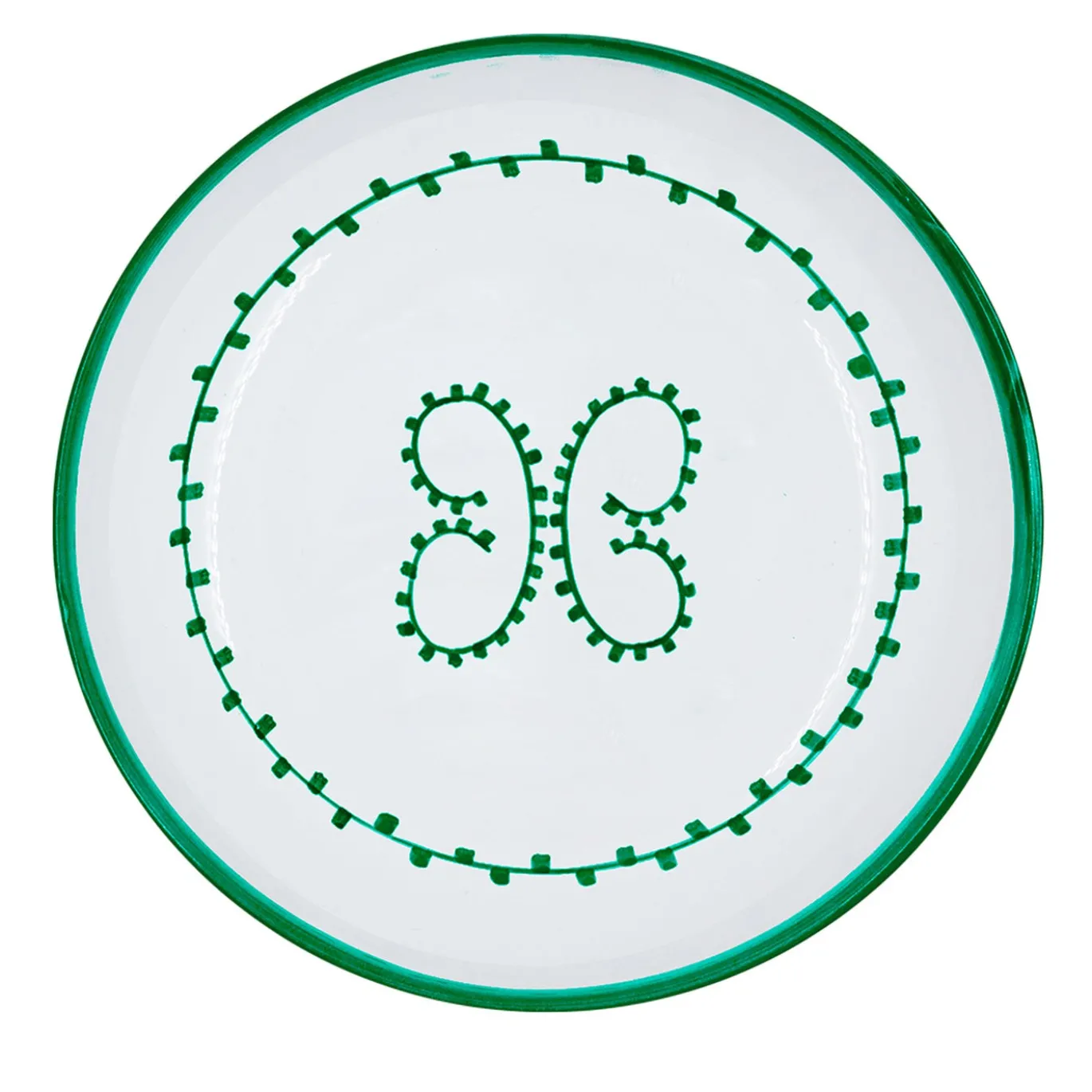 Set di 4 piatti da pane in ceramica verde Luminaria