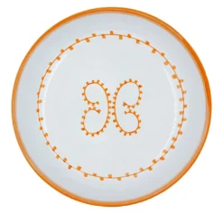 Set di 4 piatti da pane in ceramica arancio Luminaria