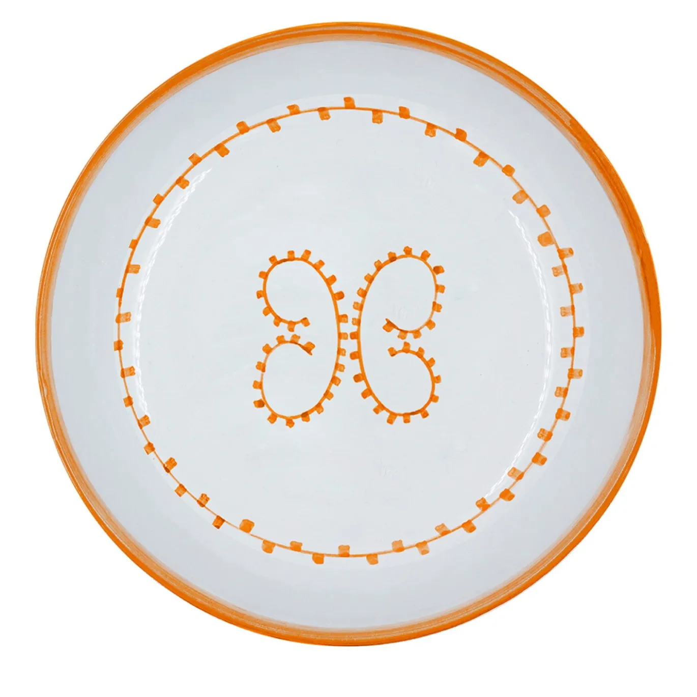 Set di 4 piatti da pane in ceramica arancio Luminaria