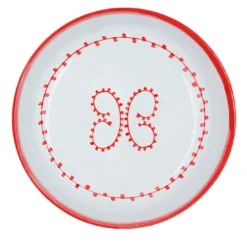 Set di 4 piatti da pane in ceramica rossa Luminaria