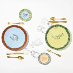 Set di 6 piatti da pane in terracotta Il viaggio di Nettuno