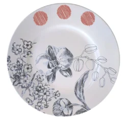 Set di 2 piatti da pane Maria Antonietta nero e rosso