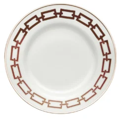 Set di 6 piatti da portata Catene Scarlatto di Gio Ponti