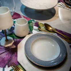 Set di 2 Piatti da portata in marmo bianco di Carrara