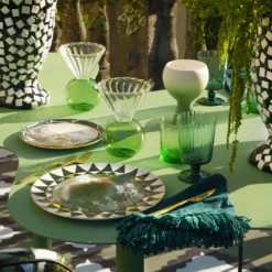 Set di 6 piatti da portata in porcellana Casquets con geometrie e paesaggi