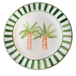 Set di 6 piatti da pranzo in ceramica con palme di Marrakech