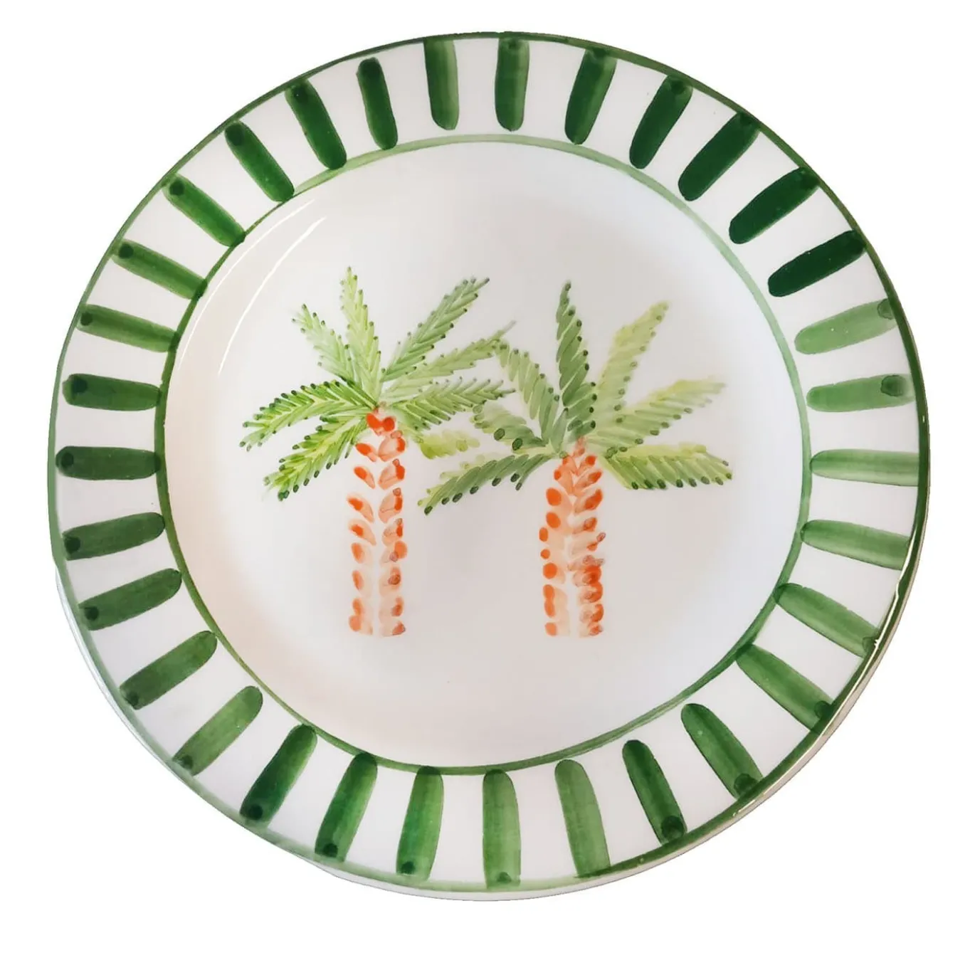 Set di 6 piatti da pranzo in ceramica con palme di Marrakech