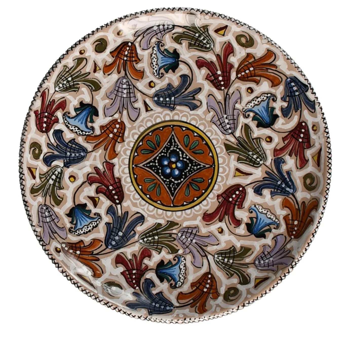 Set di 2 piatti decorativi in ceramica policroma #3