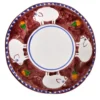 Set di 6 piatti di carica rotondi prugna Cortile 38 cm