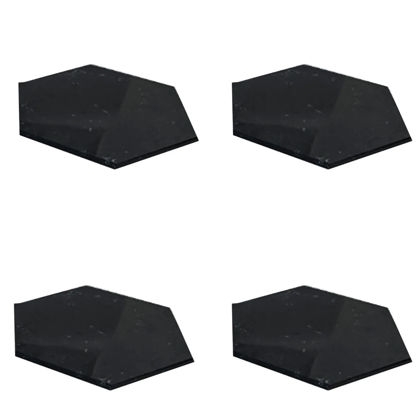 Set di 2 piatti esagonali in marmo nero Marquina