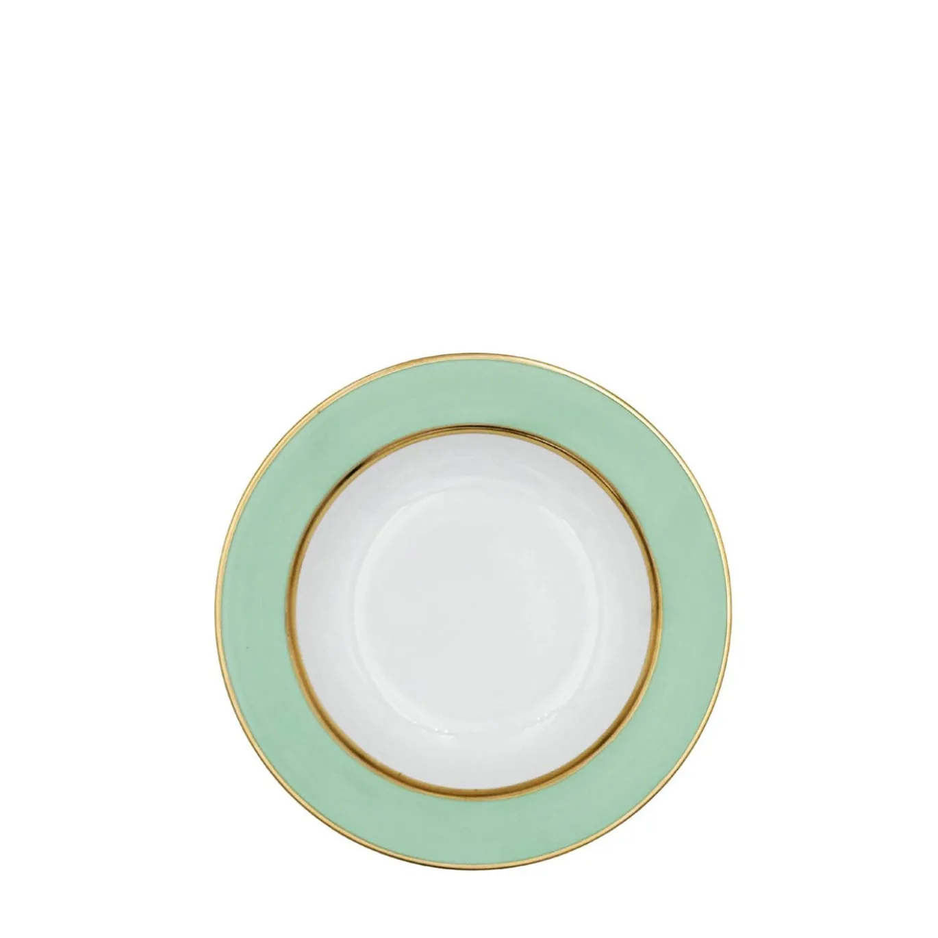 Set di 4 piatti fondi in porcellana verde pastello