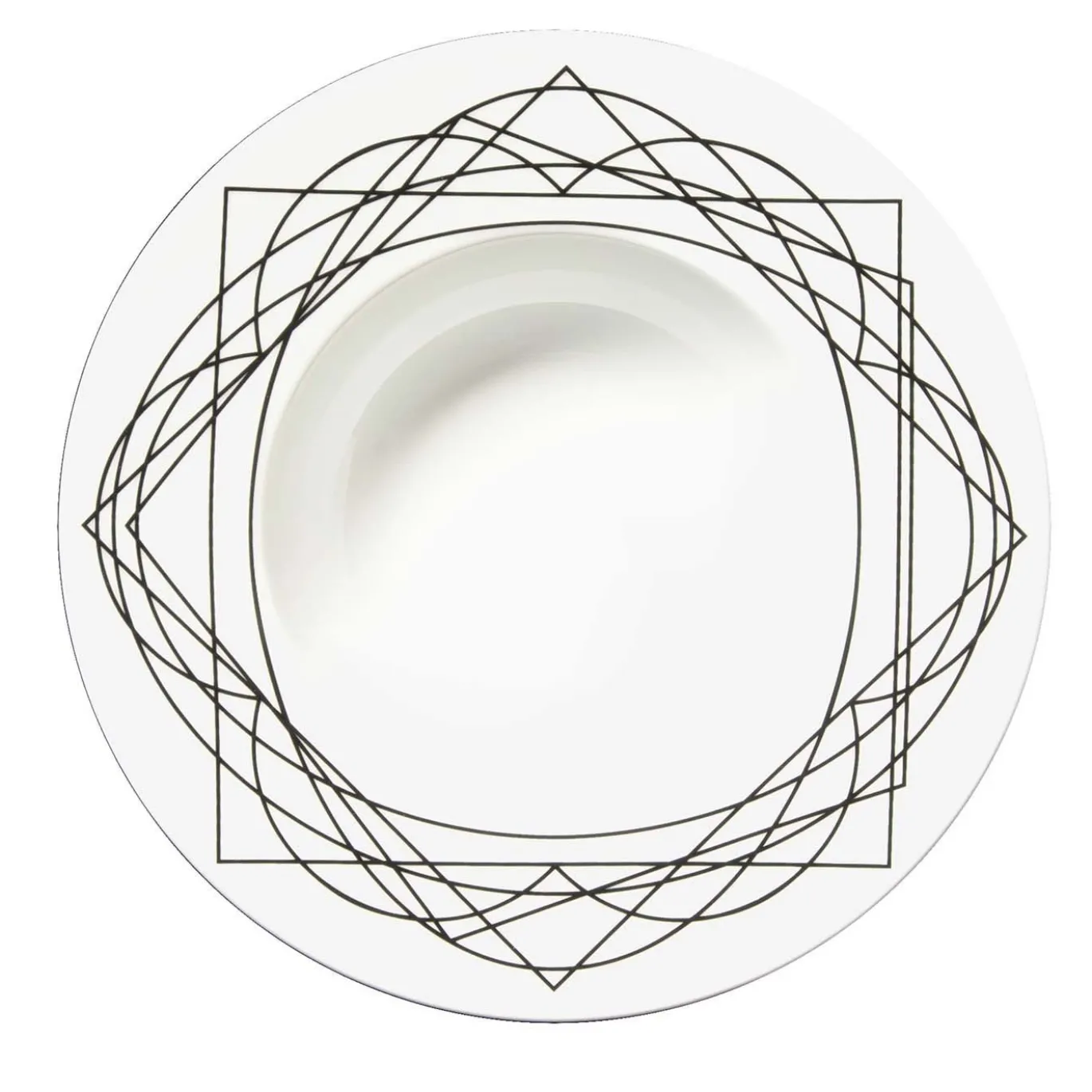 Set di 6 piatti fondi neri Baroqeat di Salvatore Spataro