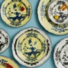 Set di 6 Piatti Fondi Oriente Italiano Citrino in Porcellana Gialla di Gio Ponti