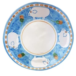 Set di 6 piatti fondi tondi azure Cortile 38cm