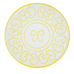 Set di 4 piatti in ceramica gialla Luminaria