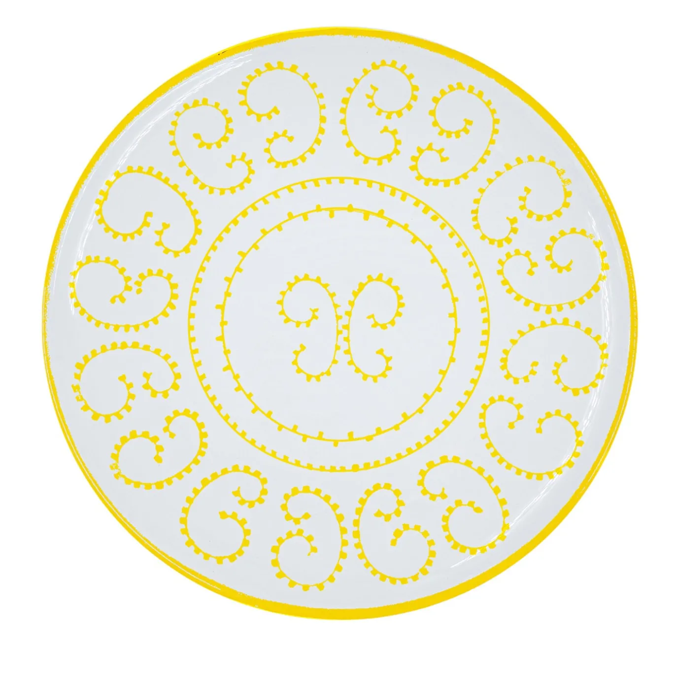 Set di 4 piatti in ceramica gialla Luminaria