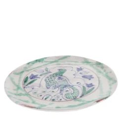 Set di 4 piatti in ceramica Pavone