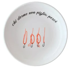 Set di 6 piatti medi "Chi dorme non piglia pesci