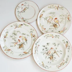 Set di 4 Piattini da Dessert Pappagallini