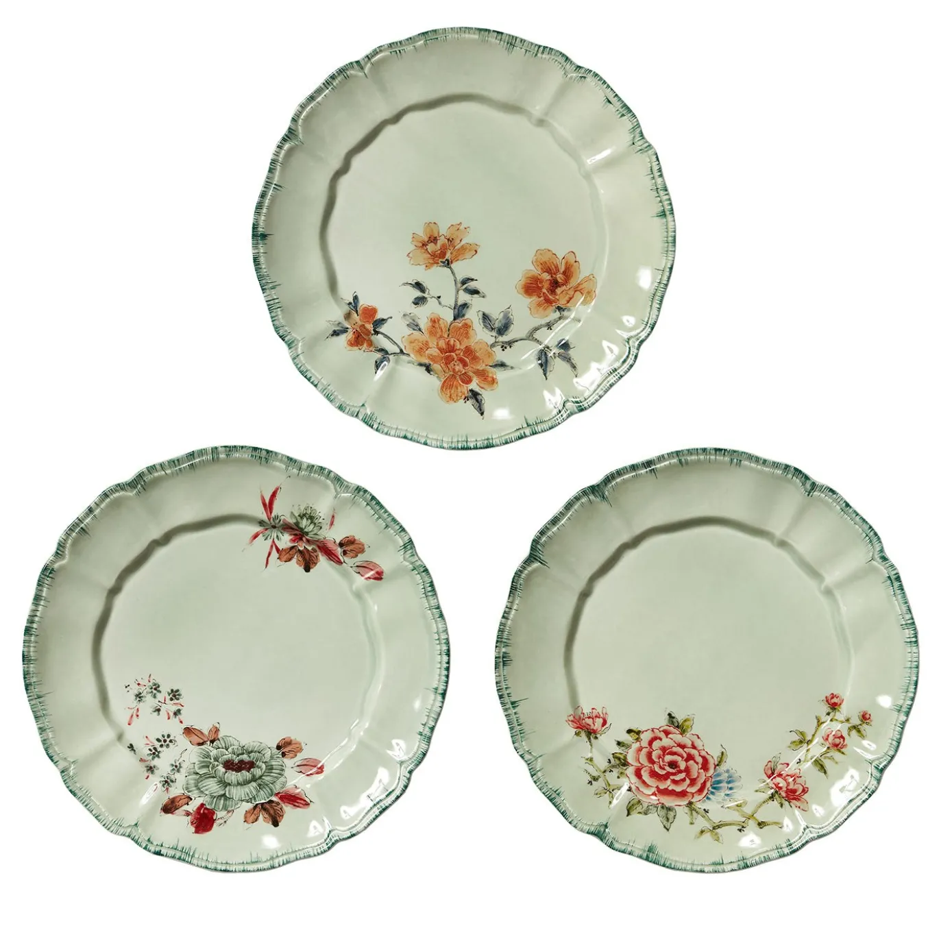 Set di 3 Piattini da Dessert Veranda Celadon
