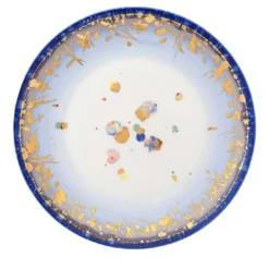 Set di 2 Piatti Piani Apollo Bianco in Porcellana Blu