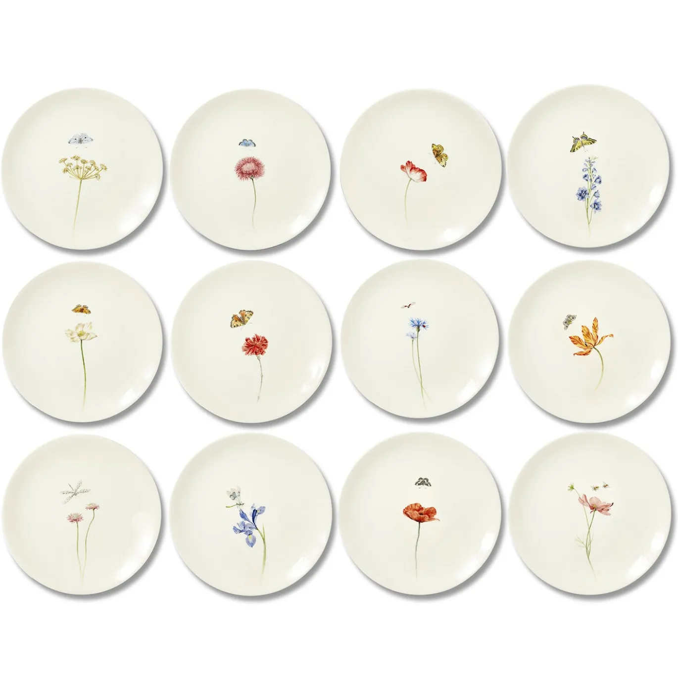 Set di 4 Piatti Piani Bloom #2