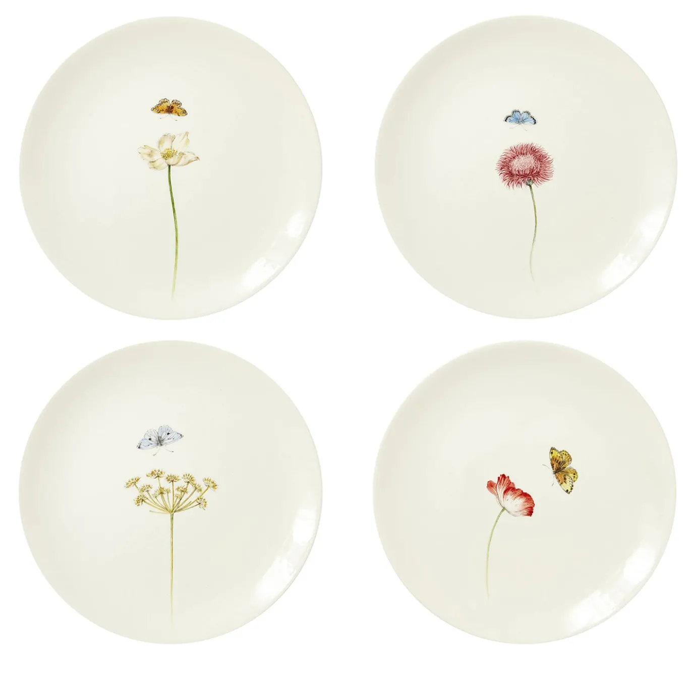 Set di 4 Piatti Piani Bloom #1