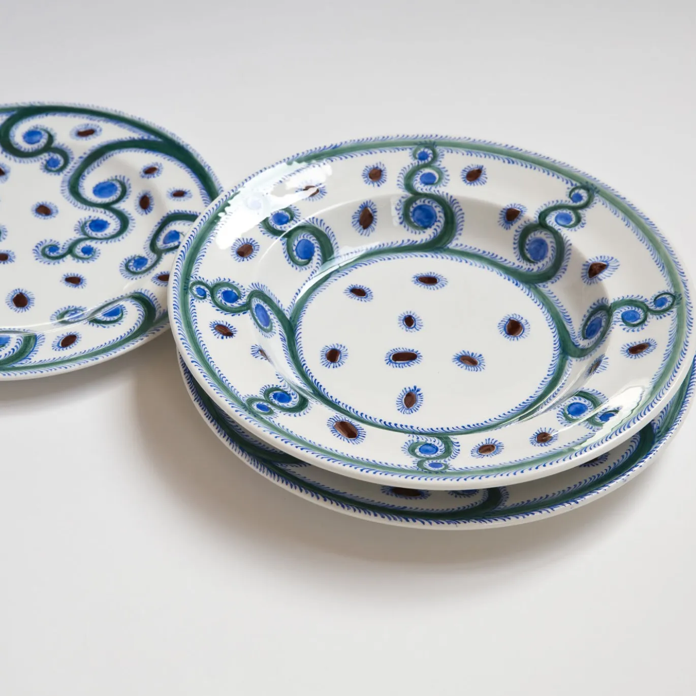 Set di 4 Piatti Piani Iznik