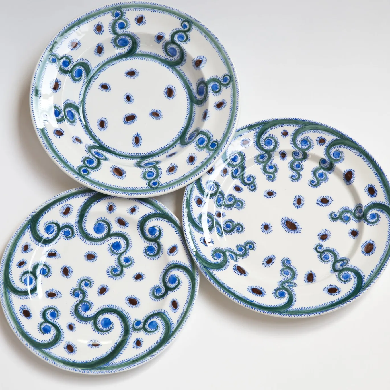 Set di 4 Piatti Piani Iznik