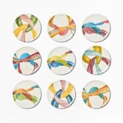 Set di 4 Piatti Piani Legami #1