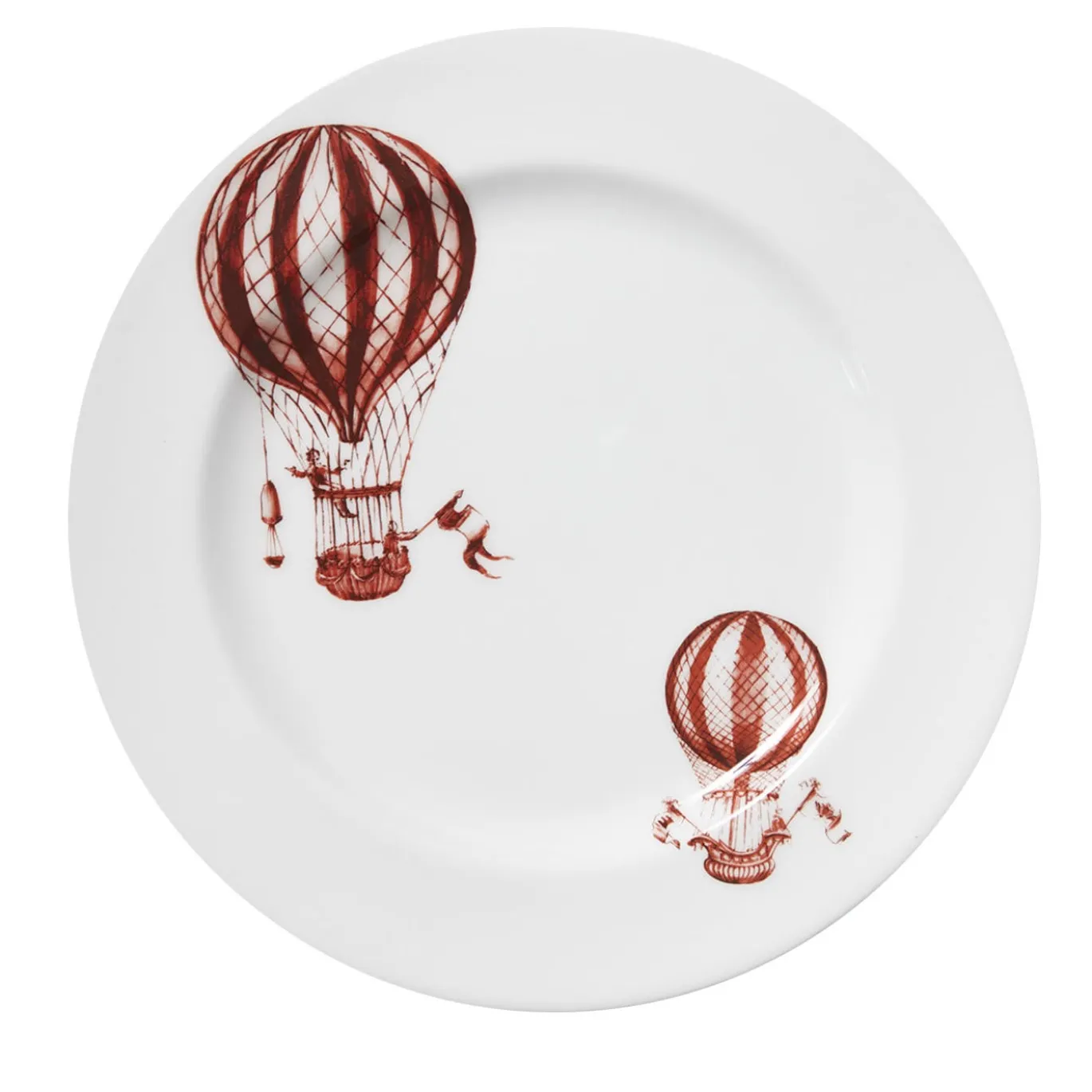 Set di 4 Piatti Piani Mongolfiere