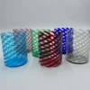 Set di 2 piccoli bicchieri da acqua a spirale blu