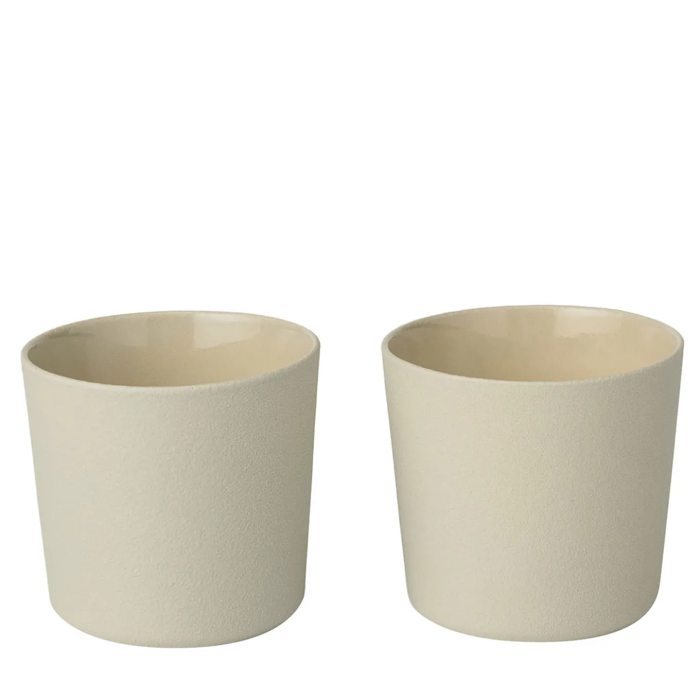 Set di 2 piccoli bicchieri in ceramica verdi