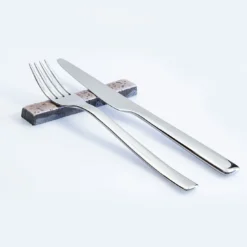 Set di 8 poggia posate Stilo Cappuccino in ceramica vetrificata smaltata