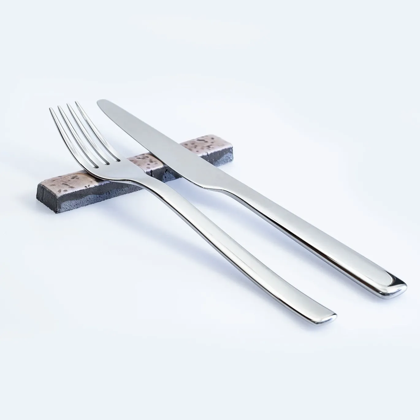 Set di 8 poggia posate Stilo Cappuccino in ceramica vetrificata smaltata