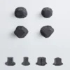 Set di 4 pomelli neri per porte Solido #2 di Nicole Valenti