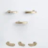 Set di 4 pomelli per porte in ottone Inca #3 di Nicole Valenti