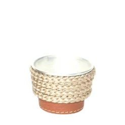 Set di 6 porta tazze da caffè espresso in alluminio beige
