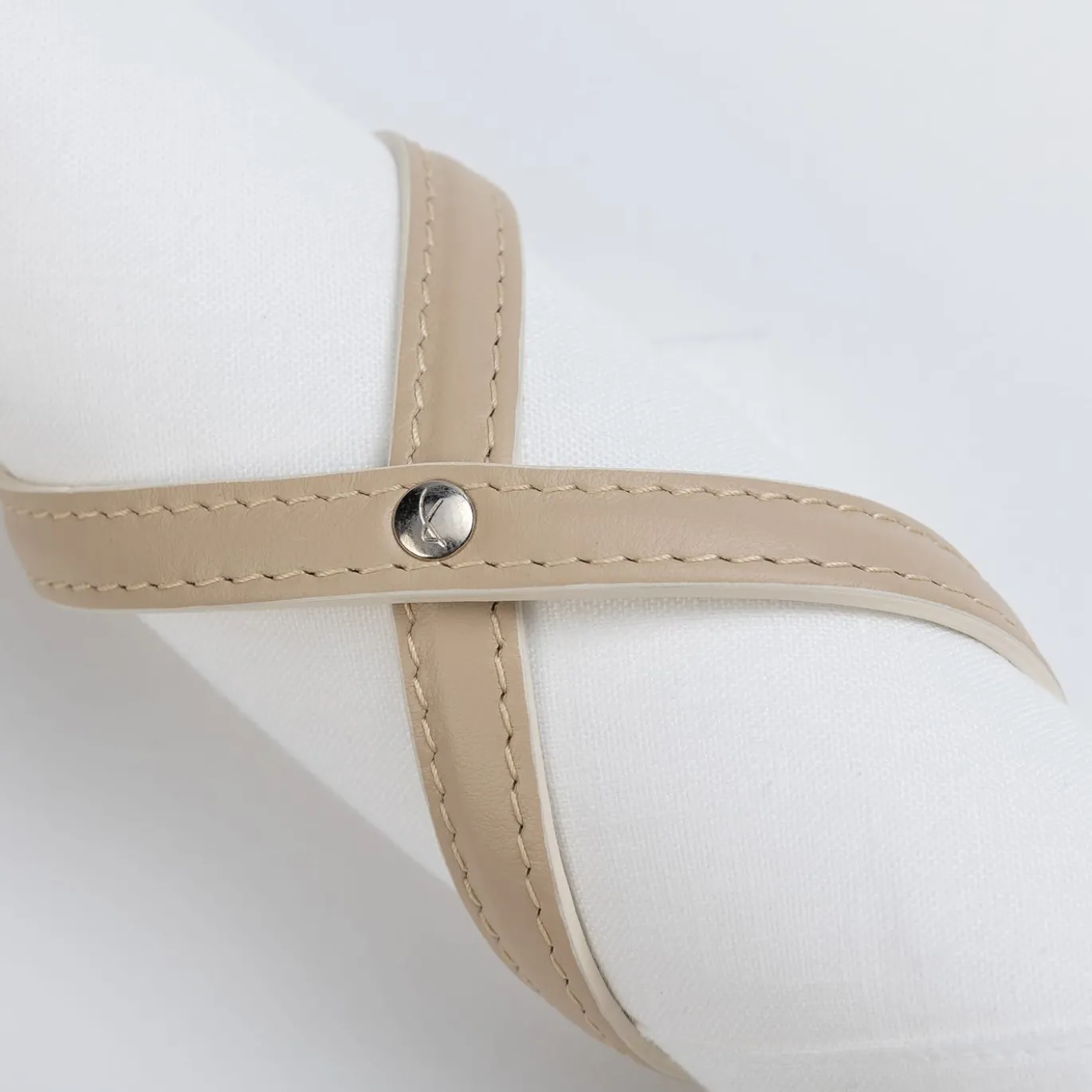 Set di 2 portatovaglioli Heathcliff Cappuccino Beige e Luna White
