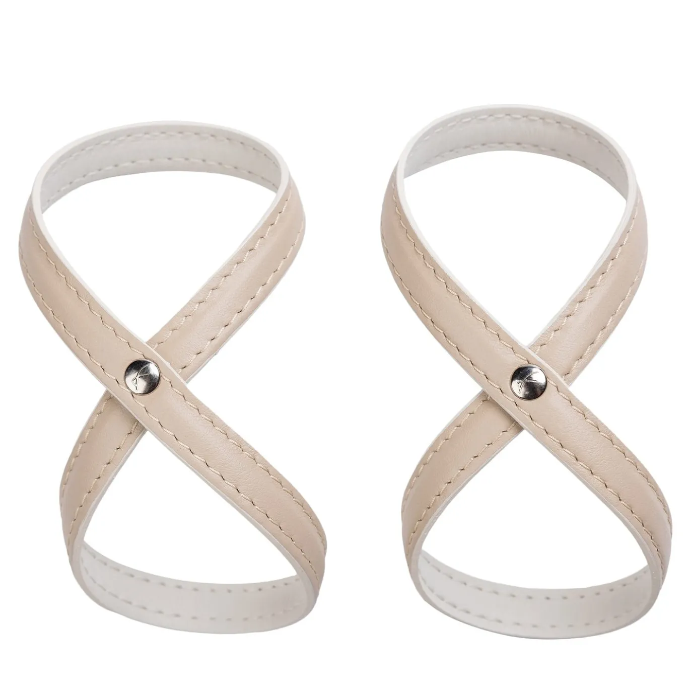 Set di 2 portatovaglioli Heathcliff Cappuccino Beige e Luna White