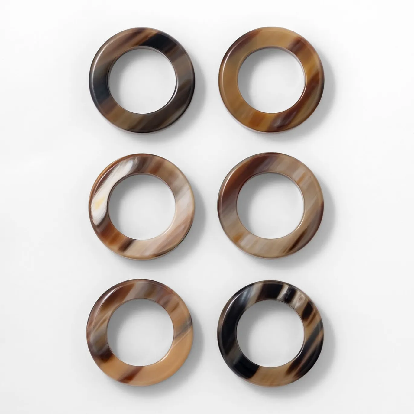 Set di 6 porta tovaglioli marroni