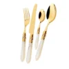 Set di posate Aladdin PVD Gold 24 pezzi in avorio con scatola