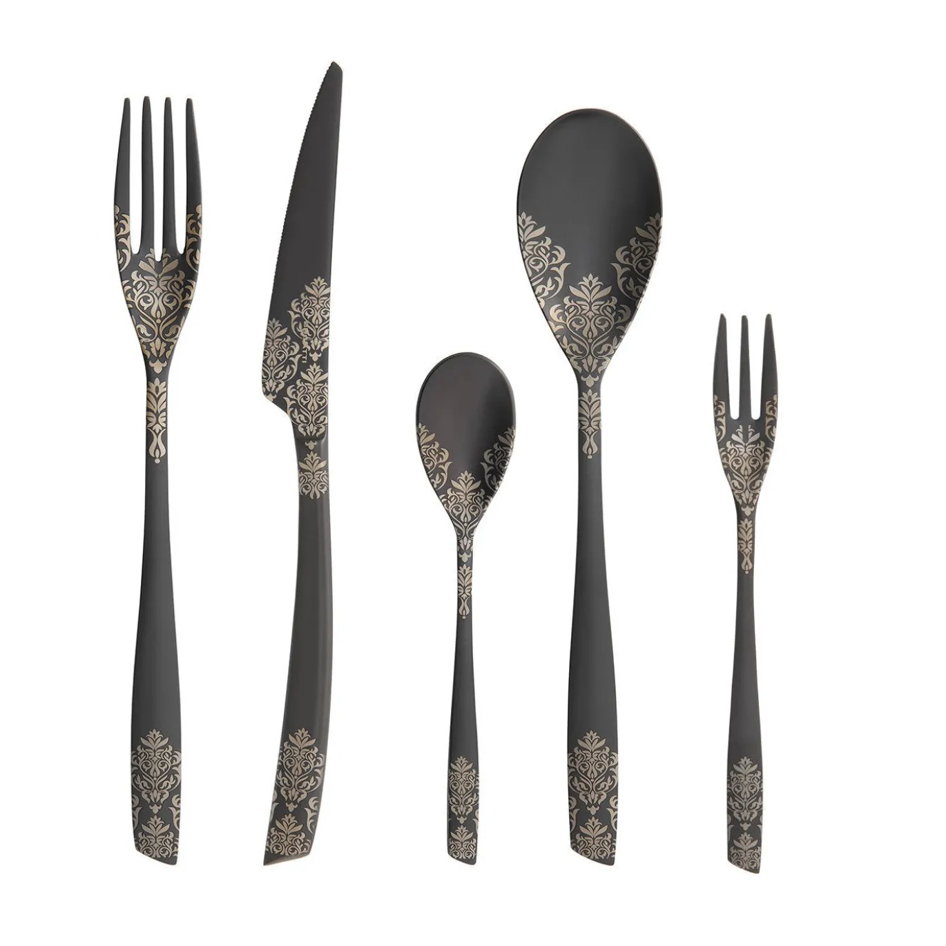 Set di Posate Devor� 30 Pezzi in Bronzo Nero Opaco