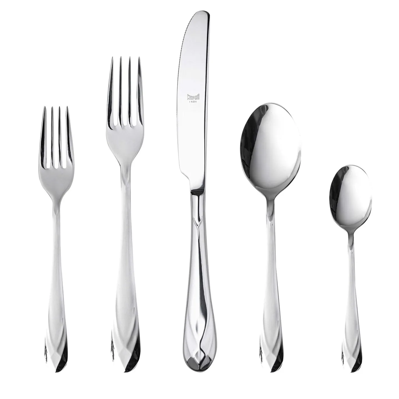 Set di 5 posate Diamante in acciaio inossidabile