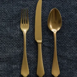 Set di Posate Dolcevita Vintage Oro 5 Pezzi in Acciaio Inossidabile