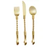 Set di Posate Hand in Ottone
