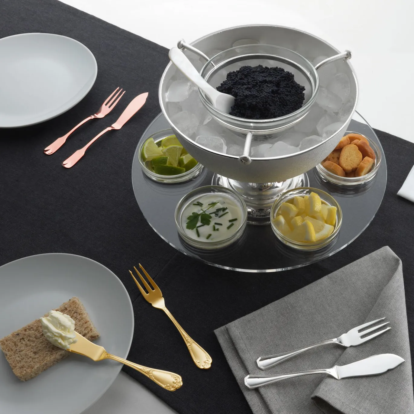 Set di posate in argento da 12 pezzi